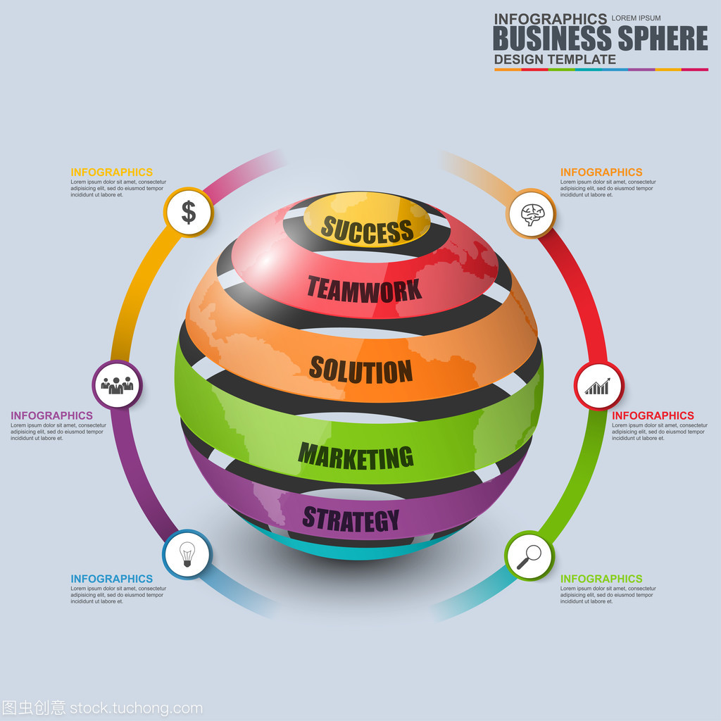 營銷圖表的抽象3D數字業務與銷售業務融合